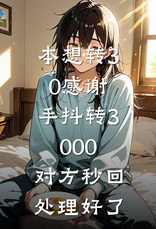 本想转30感谢，手抖转3000，对方秒回：处理好了